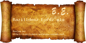 Bazilidesz Eufémia névjegykártya